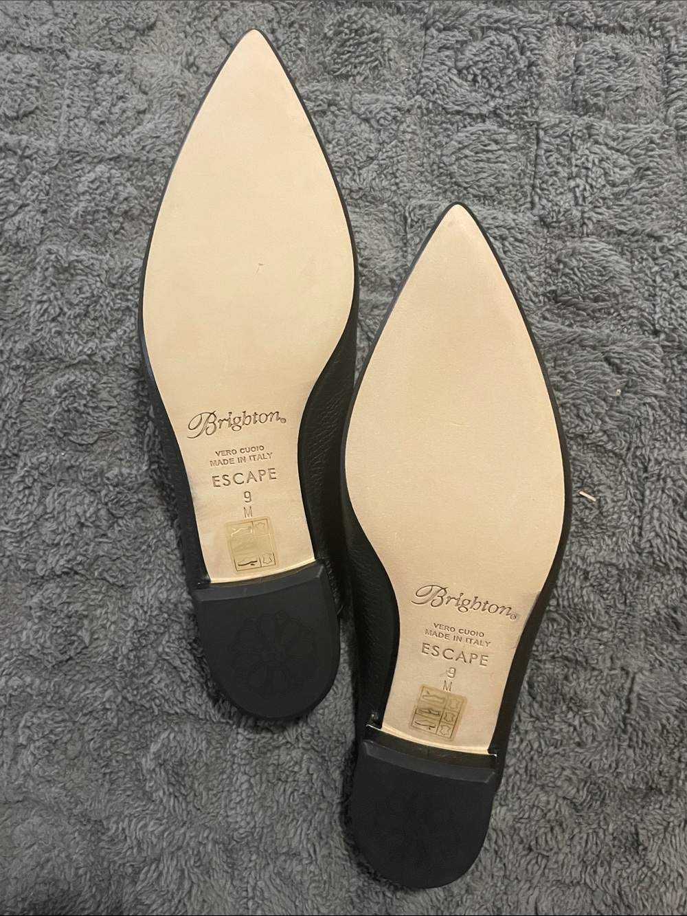 NWT’S:  Brighton Escape Black Pointed, Leather Mule with Silver-Tone Detail - Picture 5 of 5